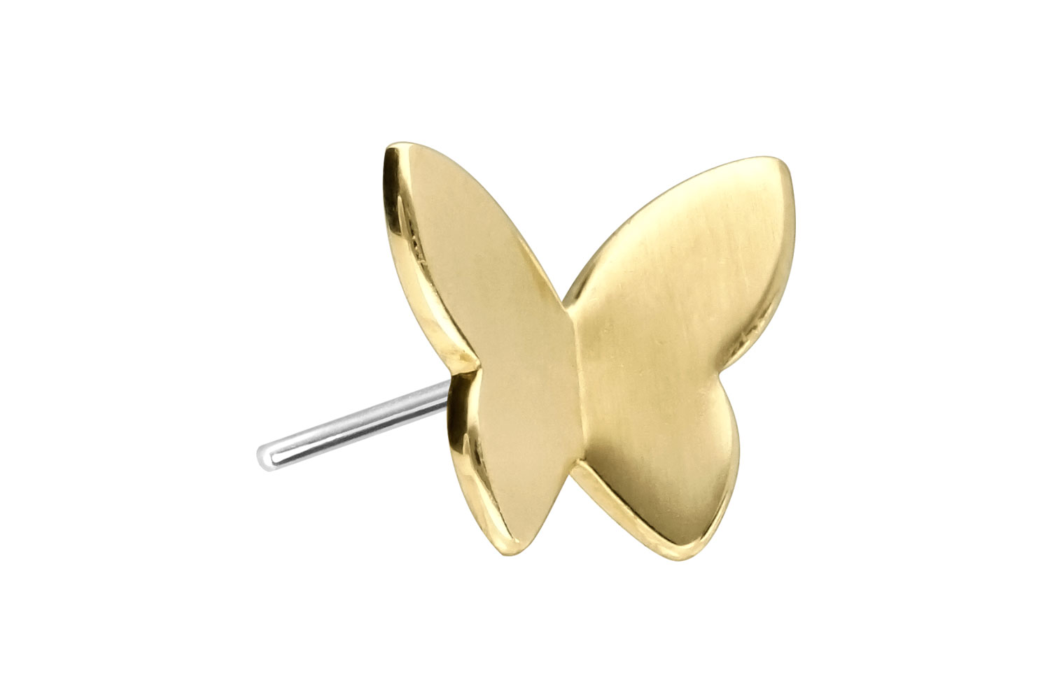 14 Karat Gold Aufsatz mit Titan Push Pin SCHMETTERLING von Piercingline